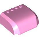 LEGO Leuchtend rosa Windschutzscheibe 5 x 6 x 2 Gebogen (61484 / 92115)