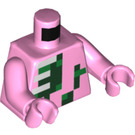 LEGO Bright Pink Zombie Pigman Torso with Bright Pink Arms and Bright Pink Hands (973 / 76382)