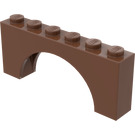 LEGO Braun Bogen 1 x 6 x 2 Dickes Oberteil und verstärkte Unterseite (3307)