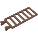 LEGO Brown Bar 7 x 3 with Double Clips (5630 / 6020)