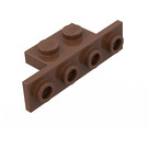 LEGO Marron Support 1 x 2 - 1 x 4 avec coins carrés (2436)