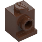 LEGO Brun Kloss 1 x 1 med Frontlys (4070 / 30069)