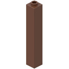 LEGO Marron Brique 1 x 1 x 5 avec tenon creux (2453)