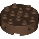 LEGO Brown Brick 4 x 4 Round with Holes (6222)