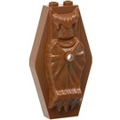 LEGO Brown Coffin Lid with Sleeping Vampire Relief (42447)