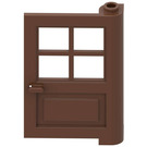 LEGO Brown Door 1 x 4 x 5 with 4 Panes with 2 Points on Pivot (3861)