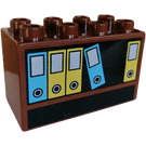 LEGO Brown Duplo Brick 2 x 4 x 2 with Bookcase (31111)