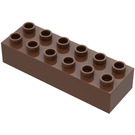 LEGO Brown Duplo Brick 2 x 6 (2300)