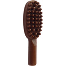 LEGO Hnědá Hairbrush s krátkou rukojetí (10 mm) (3852)