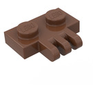 LEGO Brown Hinge Plate 1 x 2 with 3 Stubs (2452)