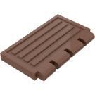 LEGO Bruin Scharnier Tegel 2 x 4 met Ribs (2873)