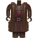 LEGO Brown Minifig Hagrid Body with Brown Hands and Shirt and Belt