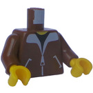 LEGO Bruin Minifig Torso Bomber Jacket (973)