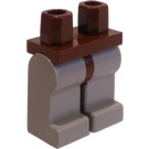 LEGO Brown Minifigure Hips with Light Gray Legs (3815)