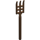 LEGO Brown Pitchfork with Hard Plastic and Round End (4496)