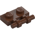 LEGO Bruin Plaat 1 x 2 met Handvat (Open uiteinden) (2540)