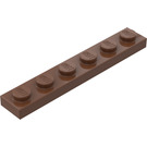 LEGO Brown Plate 1 x 6 (3666)