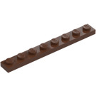 LEGO Hnědá Deska 1 x 8 (3460)