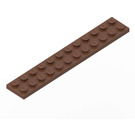 LEGO Brown Plate 2 x 12 (2445)