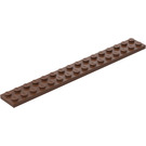 LEGO Brun Plade 2 x 16 (4282)