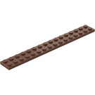 LEGO marron assiette 2 x 16 (4282)