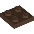 LEGO Brown Plate 2 x 2 (3022 / 94148)