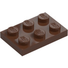 LEGO Marron assiette 2 x 3 (3021)