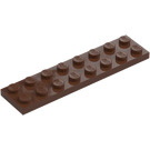 LEGO Brun Plade 2 x 8 (3034)