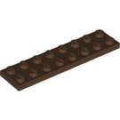 LEGO Brown Plate 2 x 8 (3034)