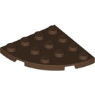 LEGO Bruin Plaat 4 x 4 Ronde Hoek (30565)