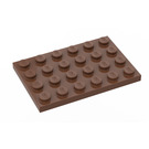 LEGO Brun Plade 4 x 6 (3032)