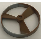 LEGO Brown Rotor with Marbled Pearl Light Grat Ring without Code on Side (50899 / 52232)