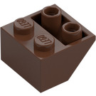 LEGO Bruin Helling 2 x 2 (45°) Omgekeerd met platte afstandsring eronder (3660)