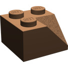 LEGO Brown Slope 2 x 2 (45°) with Double Concave (Rough Surface) (3046 / 4723)