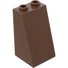 LEGO Bruin Helling 2 x 2 x 3 (75°) Holle Studs, ruw oppervlak (3684 / 30499)