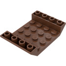 LEGO Bruin Helling 4 x 6 (45°) Dubbele Omgekeerd met Open Midden zonder gaten (30283 / 60219)