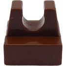 LEGO Brown Tile 1 x 1 with Clip (No Cut in Center) (2555 / 12825)