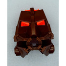 LEGO Toa Head with Transparent Neon Orange eyes/brain stalk