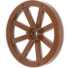 LEGO Marron Roue de chariot Ø33.8 avec 8 Rayons avec trou rond pour axe de support de roues (4489)