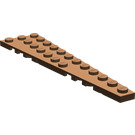 LEGO Brown Wedge Plate 3 x 12 Wing Right (47398)