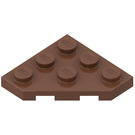 LEGO Bruin Wig Plaat 3 x 3 Hoek (2450)