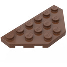 LEGO Bruin Wig Plaat 3 x 6 met 45º Hoeken (2419 / 43127)