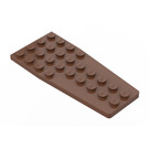 LEGO Brown Wedge Plate 4 x 9 Wing without Stud Notches (2413)