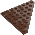 LEGO Brun Kile Plate 8 x 8 Hjørne (30504)