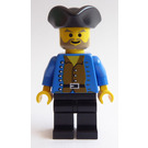 LEGO Buccaneer with Brown Shirt and Blue Vest with Black Hat Minifigure