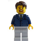 LEGO Businessman Pinstriped Jacket and Orange Tie Minifigure