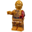 LEGO C-3PO med Printed Ben og Mørkerød Arm Minifigur