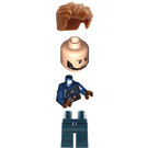 LEGO Captain America mit Haar und Detailed Suit Minifigur