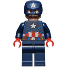 LEGO Kapten America med Hjälm och Röd Händer Minifigur