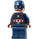 LEGO Captain America with Helmet and Reddish Brown Hands Minifigure